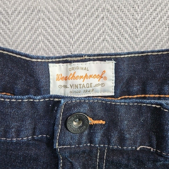 Weatherproof Men's Jeans Vintage 48x30 Dark Wash Comfort Relaxed Cotton Spandex - Picture 10 of 16